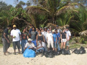 Beach Cleanup with UWI Students